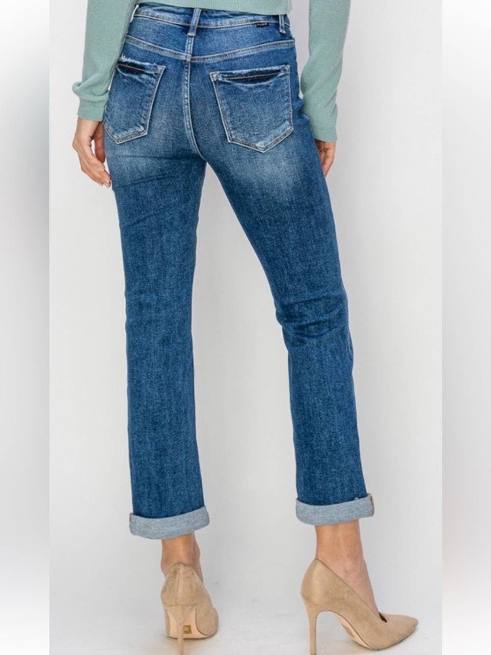 19 RISEN HIGH RISE STRAIGHT JEANS - Picture 2 of 3